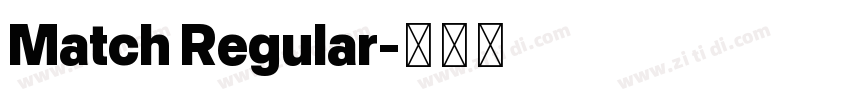 Match Regular字体转换